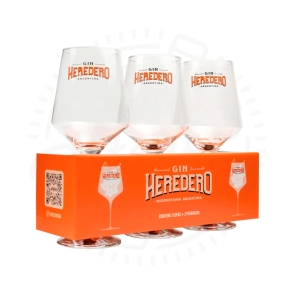 ESTUCHE COPAS GIN HEREDERO X3 VIDRIO