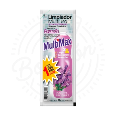 MULTIMAX LIMPIADOR MULTIUSO LAVANDA RINDE 1L X50U